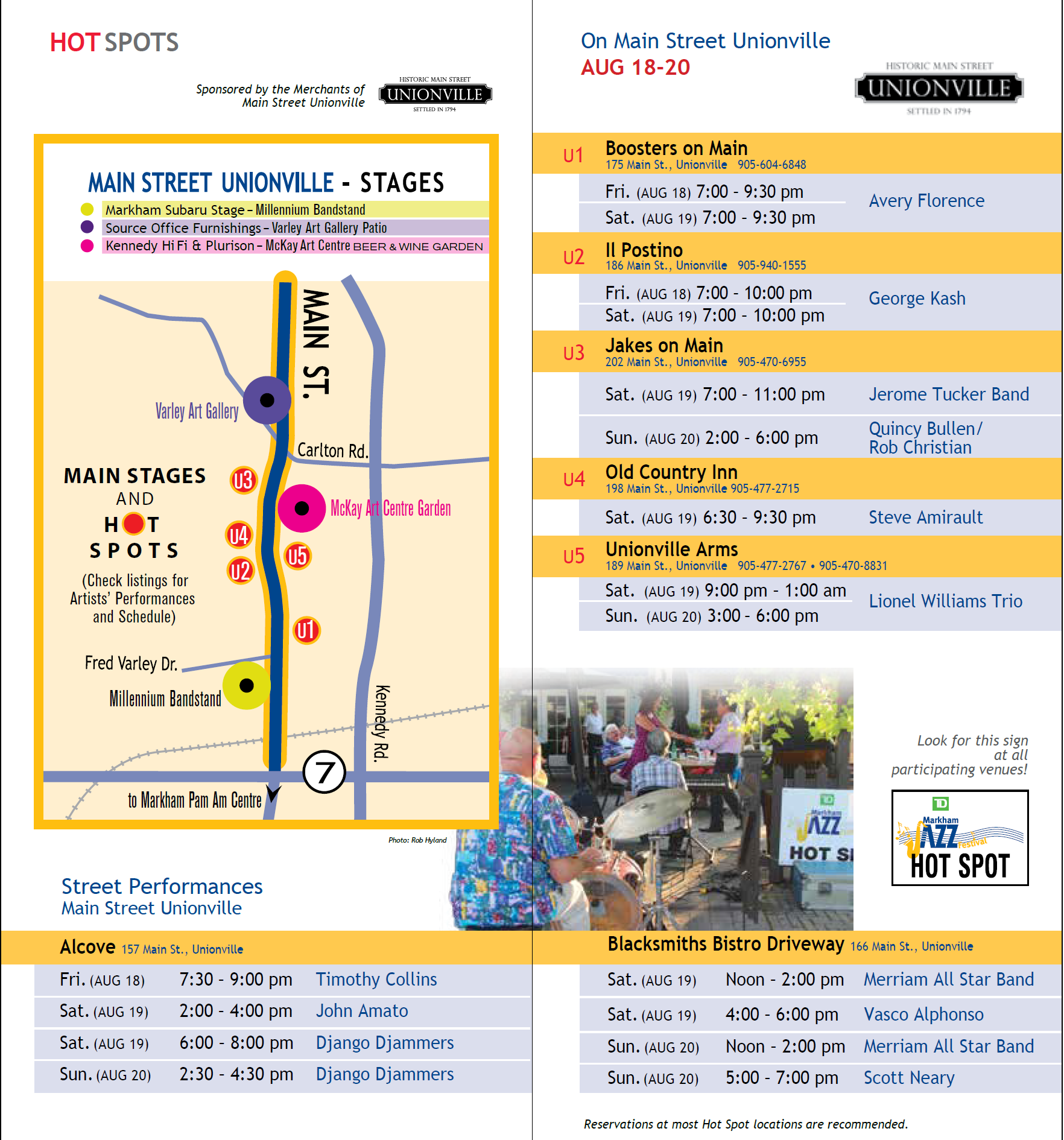 Schedules – Markham Jazz Festival
